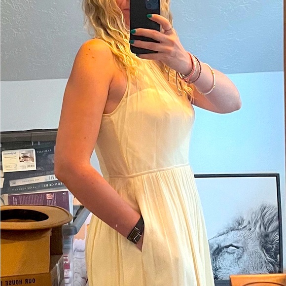 J. Crew Silk Formal Wedding Maxi Dress Sweatheart Cream - Picture 5 of 7